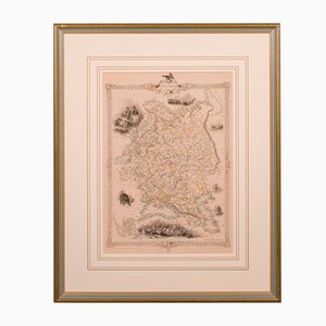 Antica mappa litografia