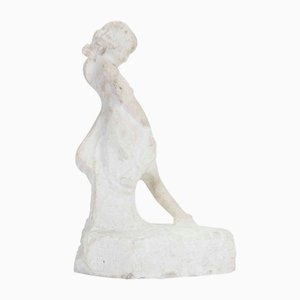 Attilio Prendoni, Girl Sculpture, Early 20th Century, Marble