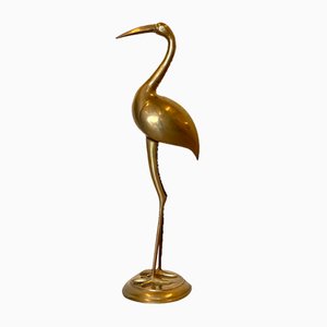 Heron-Shaped Sculpture, 1970s, Brass
