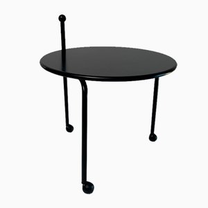 Tavolino vintage in metallo nero attribuito a Tord Bjorklund per Ikea, 1986