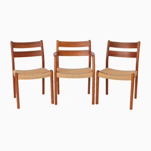 Vintage Danish Chairs in Teak from Emc Mobler, Set of 3