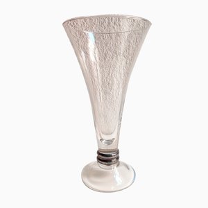 Transparent Glass Vase, Spain, 1980s