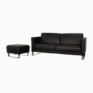 EGO-G Leather Sofa with Stool from Rolf Benz, Set of 2