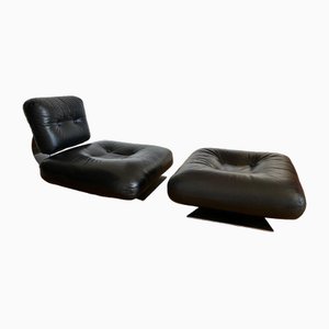 Mold ON1PH ALTA BAS Lounge Chair and Ottoman by Oscar Niemeyer for International Furniture, Set of 2
