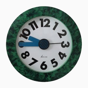 Reloj de pared italiano vintage de George Sowden para Neos, años 80