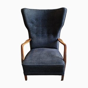 Fauteuil à Oreilles Scandinave, 1950s