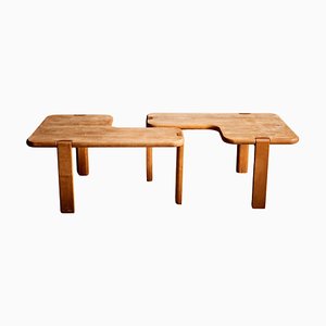 Maple Wood Coffee Tables attributed to Aksel Kjersgaard for Aksel Kjersgaard, Denmark, 1970s, Set of 2