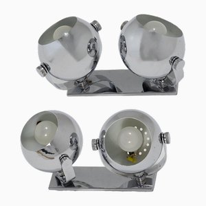 Vintage Space Age Wall Lamps, 1970s, Set of 2