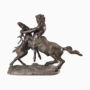 Centaure et Cerf, 19ème Siècle, Bronze