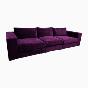 Canapé Vintage en Velours Violet