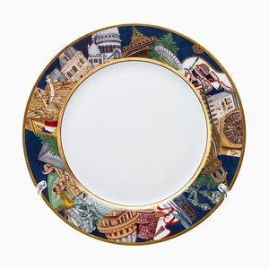Fine Limoges Metropoles Collection Cabinet Plate from Bernardaud