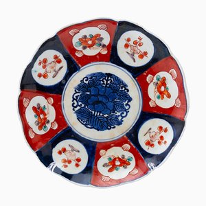 Japanese Imari Lobed Porcelain Plate, 19th Century