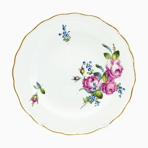 Assiette Florale Fine en Porcelaine de Meissen