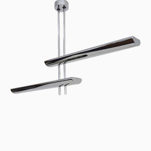 Crown Halogen Kronleuchter von Maison Lucien Gau LG, Frankreich, 1980er