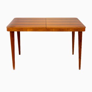 Walnut Folding Dining Table attributed to Jindřich Halabala for Mier, 1940s