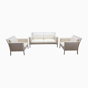 Jason 390 Leather Sofa and Armchair from Walter Knoll / Wilhelm Knoll, 2014, Set of 3