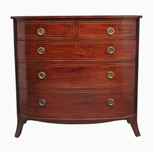 Antique Inlaid Mahogany Bowfront Chest of Drawers, 1830
