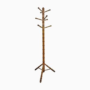 Antique French Faux Bamboo Coat Stand, 1900s