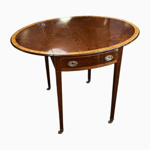 Edwardian Mahogany Oval Pembroke Table, 1900s