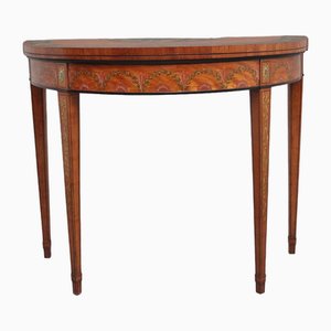 Antique Painted Satinwood Card Table, 1820