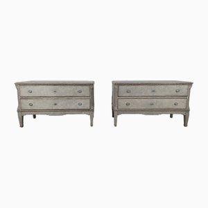 Antique Danish Chests of Drawers, Set of 2