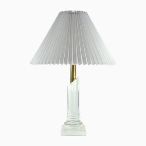 French Acrylic Column Table Lamp, 1990s