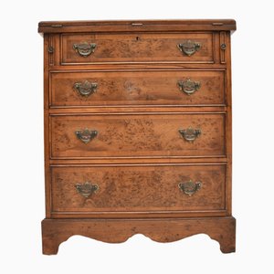 Antique Yew Wood Bachelors Chest of Drawers, 1920s