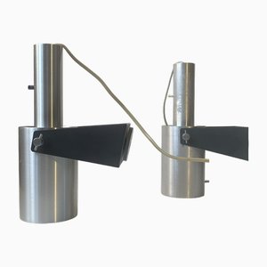 Minimalist Sonet Wall Lamps by Hans Peter Jeppesen for Fog & Mørup, 1960s, Set of 2