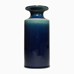 Vase aus Steingut mit Harfenfellglasur von Britt-Louise Sundell für Gustavsberg