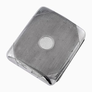 20th Century Novelty Silver-Plated Cigarette Case Shaped Hip Flask from Dunhill, 1920s