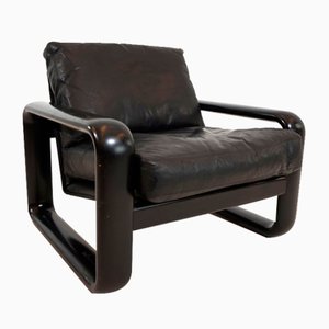 Hombre Armchair in Leather by Burkhard Vogtherr for Rosenthal, 1970s