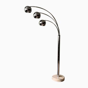 Italian Chromed Steel Floor Lamp with Three Arms attributed to Goffredo Reggiani, 1970s