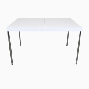 White Extendable Table with Chrome Feet, Germany, 1970s
