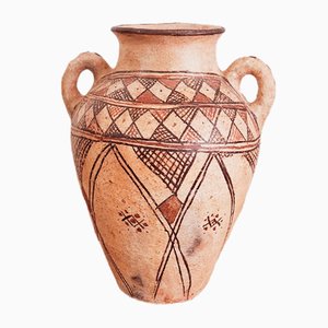 Vase Amphore Berbère Vintage en Terre Cuite
