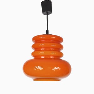 Space Age Orange Ceiling Lamp from Peill & Putzler, 1960s