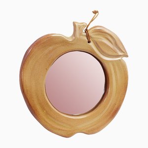 Vintage Keramik Spiegel in Apfelform, 1970er