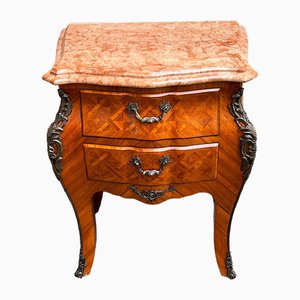 Commode 2 Tiroirs Baroque en Noyer Intarsia