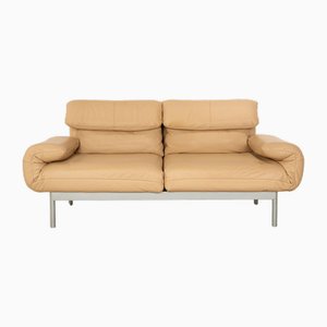 Plura Leather Two Seater Beige Sofa from Rolf Benz