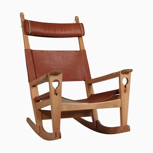 Rocking Lounge Chair attribué à Hans J. Wegner pour Getama, 1970s