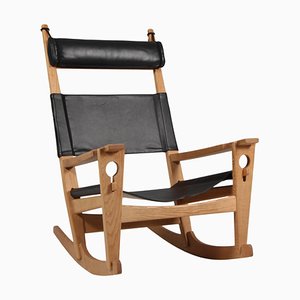 Rocking Lounge Chair attributed to Hans J. Wegner for Getama, 1970s