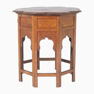19th Century Hoshiarpur Inlaid Occasional Side Table, British India