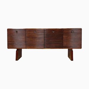 Credenza Art Déco in legno a quattro ante attribuita a Gio Ponti, Italia, anni '40