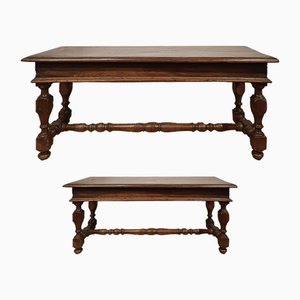 Wooden Benches, 17th Century, Set of 2