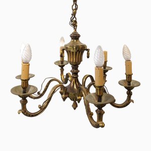 Lámpara de araña de bronce estilo Napoleón III