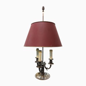 Lampada da tavolo Bouillote in bronzo argentato