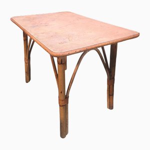 Vintage Rattan Auxiliary Table