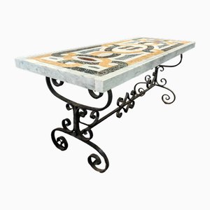 Marble Marquetry Side Table