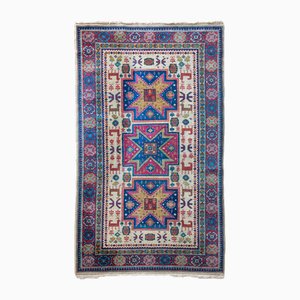 Vintage Eastern Hand Woven Rug with Animal Motifs