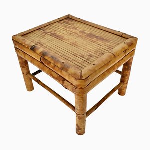 Tavolino o portapiante Mid-Century in bambù