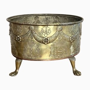 Antique Victorian Dutch Coal Bucket in Brass, 1860